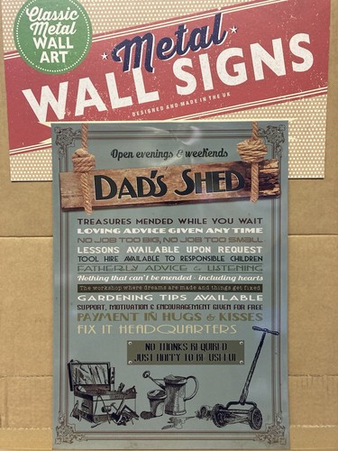 Dad shed large steel - shed, sign