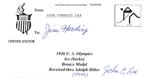 John lax signed 1936 - lax,