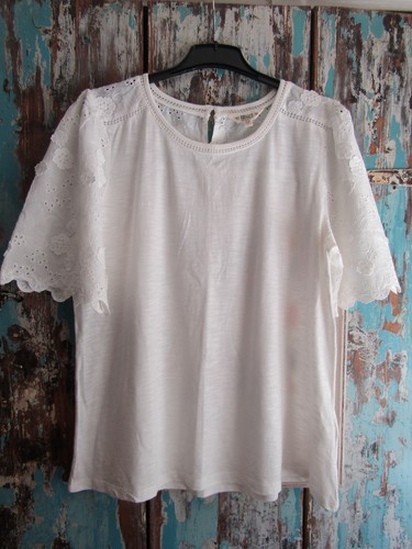 Fat face ivory applique lace - face,