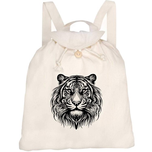 Tribal tiger head canvas - 'tribal,