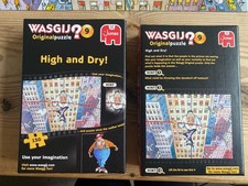 Wasgij Jigsaws x 2 Bundle - High & Dry 150 Pcs and Weed Killer 54 Pcs - Used