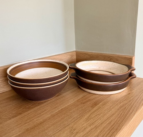 Vintage denby russet - russet, glazed