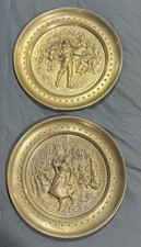 Set Of Two Ornate Round Brass