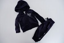 Juicy Couture Baby Girls Tracksuit Set Age 9M Hoodie Joggers Navy Blue  