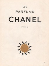 CHANEL ADVERT. Les Parfums Chanel Paris. Gold leaf paint 1947 print