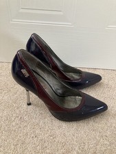 Ladies Miss Sixty Stilettos Shoes  3" High Heels Patent Purple Size 5 UK