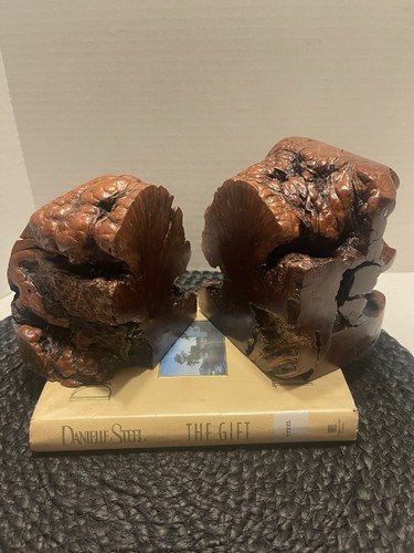 Manzanita burl wood bookends - manzanita,