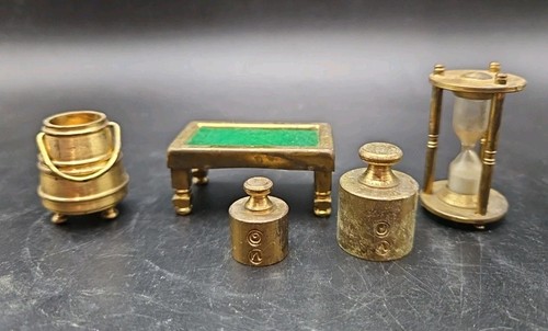 Miniature brass dolls - miniature,