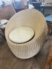 Kenmochi Style Japanese Vintage Wicker Pod Chair ball 1960s 70s