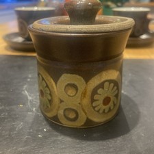 Vintage Denby ARABESQUE Mustard Pot & Cover. 