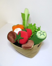 IKEA DUKTIG VEG VEGETABLES SOFT TOY PLUSH PRETEND PLAY FOOD BASKET CHILDRENS
