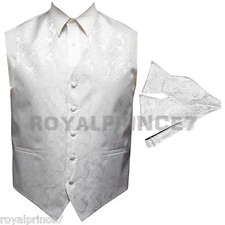 WHITE XS to 6XL Paisley Tuxedo