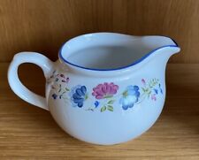 VTG BHS ‘Priory’ Small Milk Creamer Jug White With Floral Design Height 8cm.