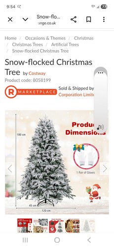 7ft snow flocked christmas - 7ft,
