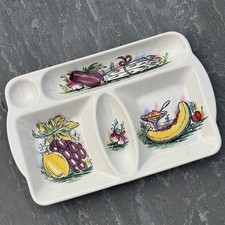 Midcentury Beswick hors d'oeuvres plate 50s vintage hand painted serving dish
