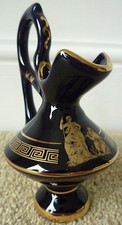 Vintage Black Vase Jug - Hand