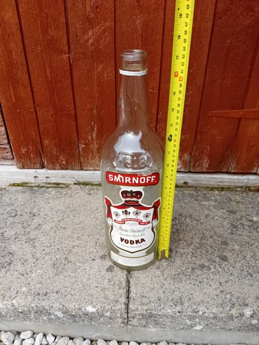 Large vintage empty smirnoff - vintage,