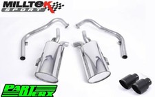 Milltek Cat Back Exhaust Non Res Black Tips Fits: Porsche Cayman S 3.4 987 Gen2