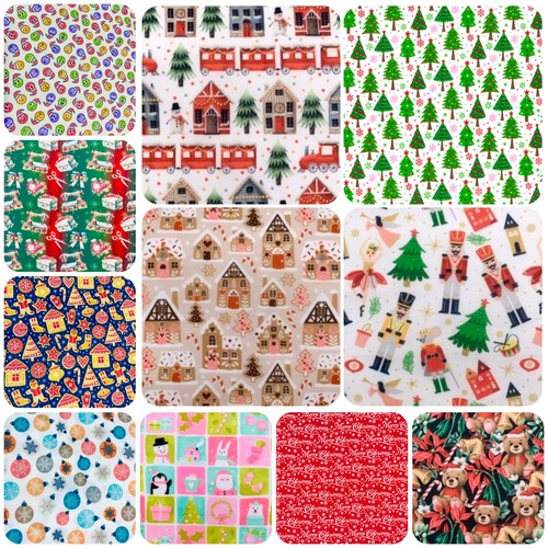 Christmas poly cotton - christmas,