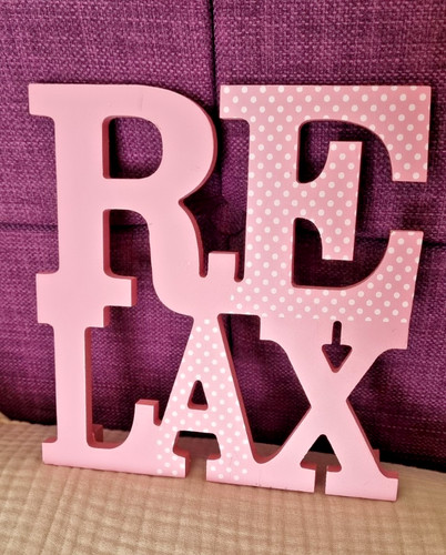 Wooden relax sign - wooden,