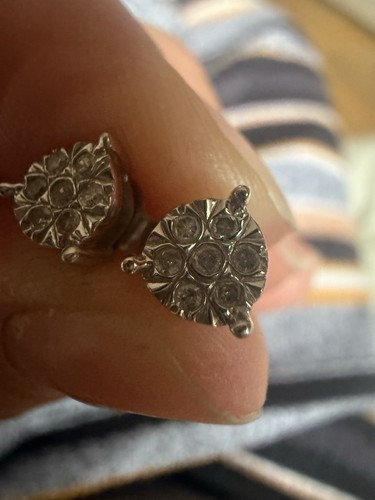 Carat white gold cluster - 9,