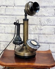 Antique Replica Rotary Classic Phone Collectible Working Candlestick Telephone.