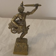 Hanuman Carrying sword Brass Statue    Gangesindia God