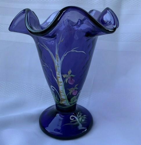 Fenton purple plum vase hand - purple,