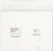 TONGA 1986 60TH BIRTHDAY QUEEN ELIZABETH FLAG ARTWORK FOR GUTTER & FDI STAMP
