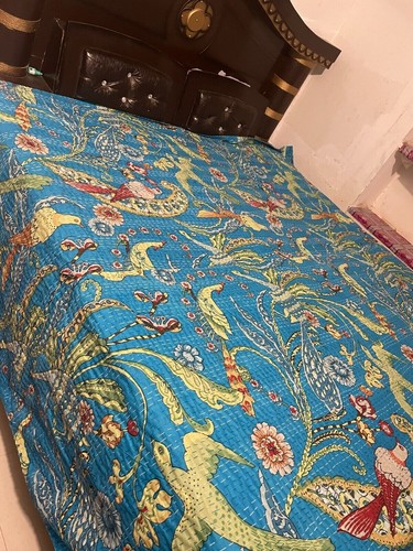 Indian kantha bedspread - indian,