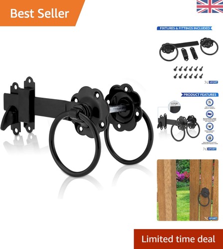 Elegant black ring - elegant, latch