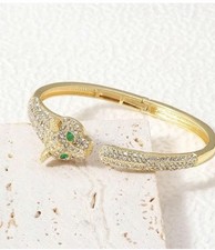 18k gold plated - jaguar, bangle