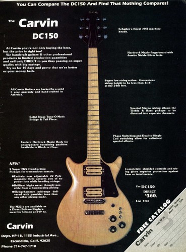 1978 carvin guitars dc150 - guitars,