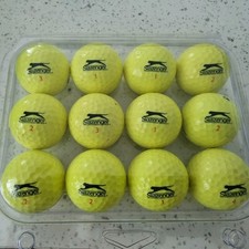 12 X Yellow Slazenger V300 Golf Balls Grade A.