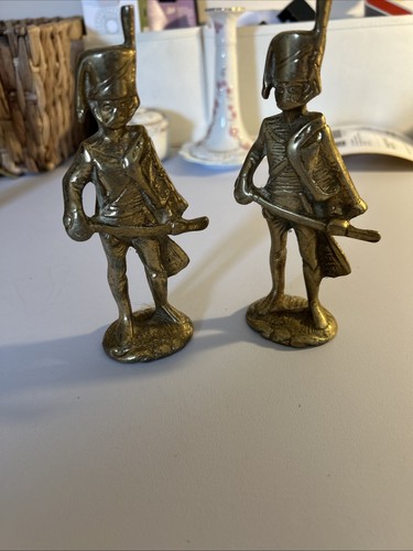 Pair vintage solid brass - of,