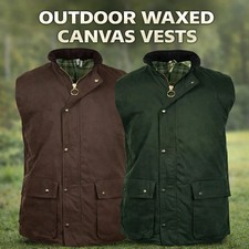 Mens Wax Quilted Gilet