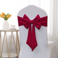 Elastic Chair Bows Red