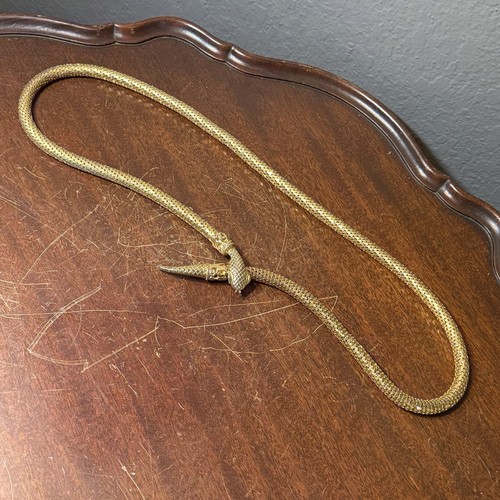 Vintage mesh gold - gold, snake