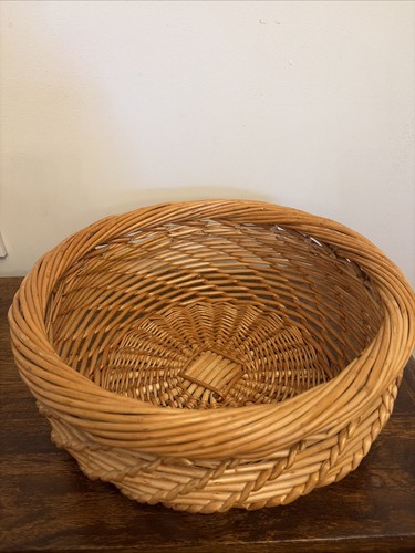 Vintage handwoven wicker - handwoven,