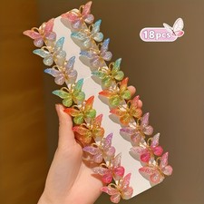 18 Pcs Butterfly Hair Clips