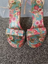 Faith High Heeled Floral Wedge