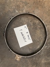 Drum Hoop 12" Batter Side 8 Lug, Brushed Nickel Finish