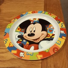 Original Stor Disney Mickey Mouse Plastic Plate for Children : Diameter 22 cm