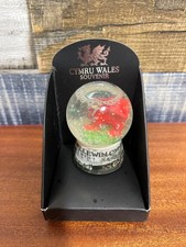 Mini Welsh Souvenir Red Dragon Snow Globe West Wales