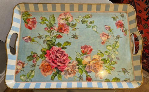 Floral melamine tray - xl,
