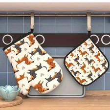 Dachshund Oven Mitts Pot