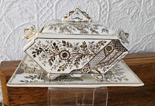 CHRISTOPHER DRESSER OLD HALL' HAMPDEN' ASHETIC MOVEMENT. SAUCE BOAT /STAND 1880s