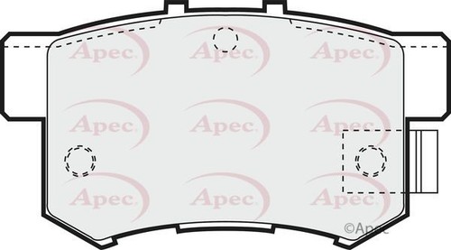 Apec rear brake pad set - set, for
