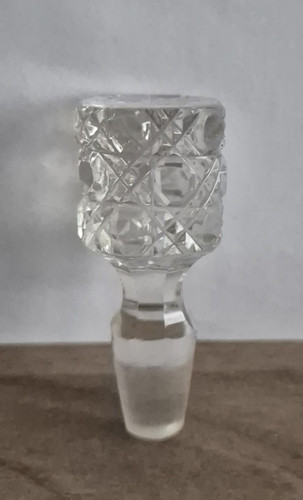 Antique clear cut glass - clear,