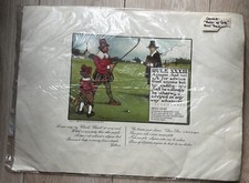 2x LITHOGRAPHIC PRINTS GOLF RULE XX111 & X1 - CHARLES CROMBIE Perrier- 40 X 30cm